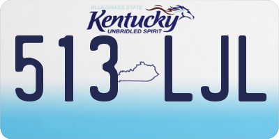 KY license plate 513LJL