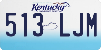 KY license plate 513LJM