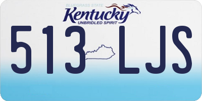 KY license plate 513LJS