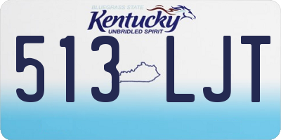 KY license plate 513LJT