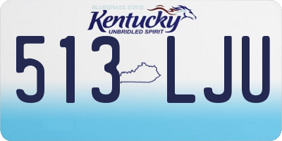 KY license plate 513LJU