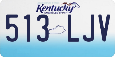 KY license plate 513LJV