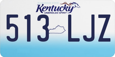 KY license plate 513LJZ