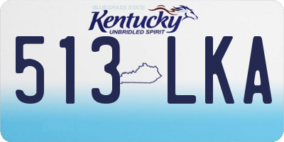 KY license plate 513LKA