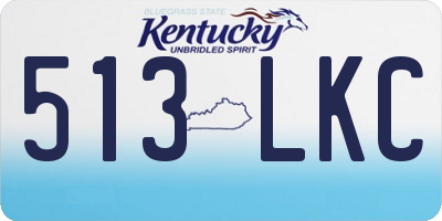 KY license plate 513LKC