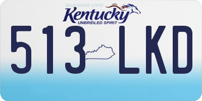 KY license plate 513LKD