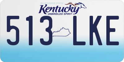 KY license plate 513LKE