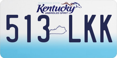 KY license plate 513LKK
