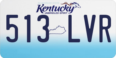 KY license plate 513LVR
