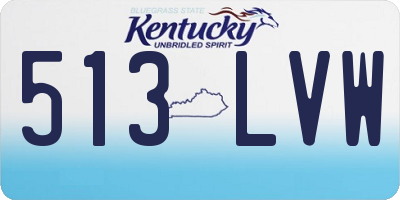 KY license plate 513LVW