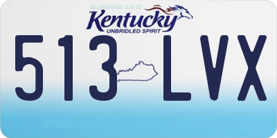 KY license plate 513LVX