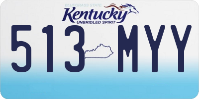 KY license plate 513MYY