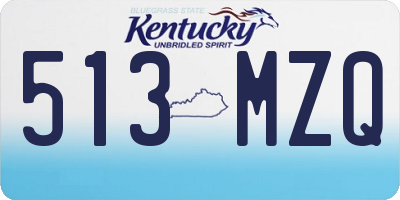 KY license plate 513MZQ