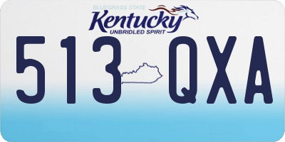 KY license plate 513QXA