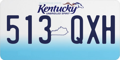 KY license plate 513QXH