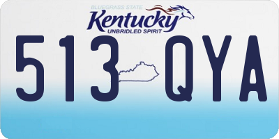 KY license plate 513QYA