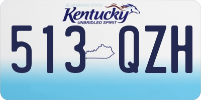 KY license plate 513QZH
