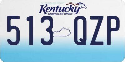 KY license plate 513QZP
