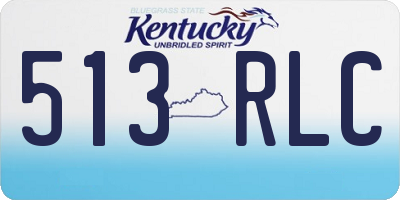 KY license plate 513RLC