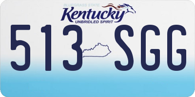 KY license plate 513SGG
