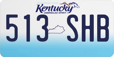 KY license plate 513SHB