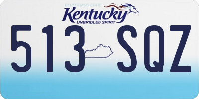 KY license plate 513SQZ