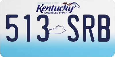 KY license plate 513SRB