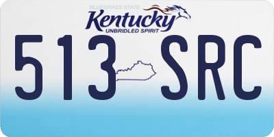 KY license plate 513SRC