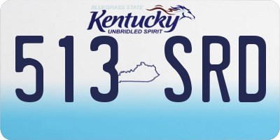 KY license plate 513SRD