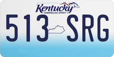 KY license plate 513SRG