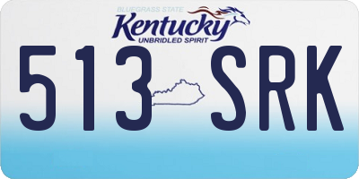 KY license plate 513SRK