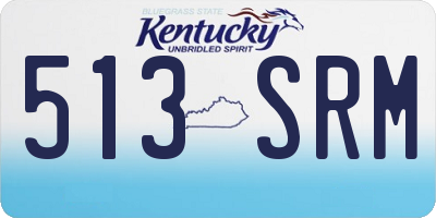 KY license plate 513SRM