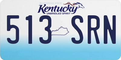 KY license plate 513SRN