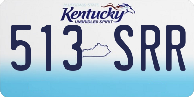 KY license plate 513SRR