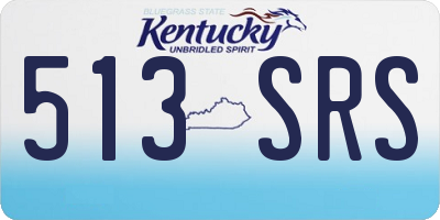 KY license plate 513SRS