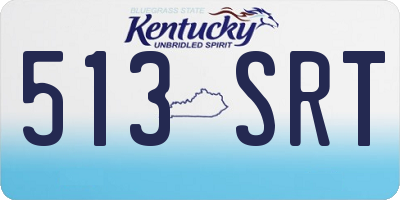 KY license plate 513SRT