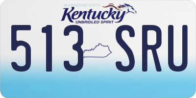 KY license plate 513SRU