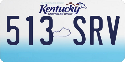 KY license plate 513SRV