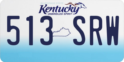 KY license plate 513SRW