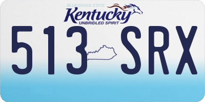 KY license plate 513SRX
