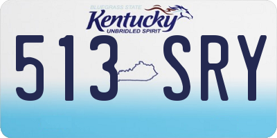 KY license plate 513SRY