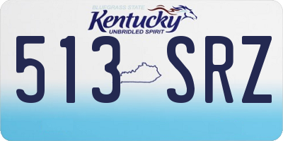 KY license plate 513SRZ