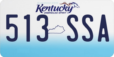 KY license plate 513SSA