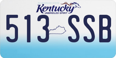 KY license plate 513SSB