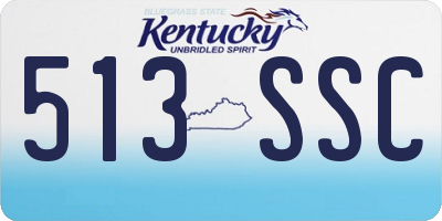 KY license plate 513SSC