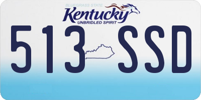 KY license plate 513SSD
