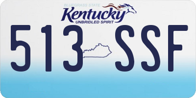 KY license plate 513SSF