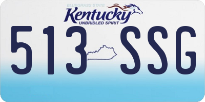 KY license plate 513SSG