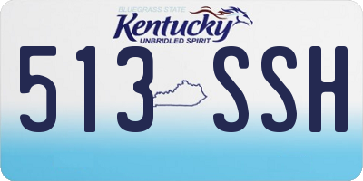 KY license plate 513SSH