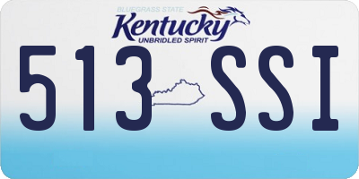KY license plate 513SSI